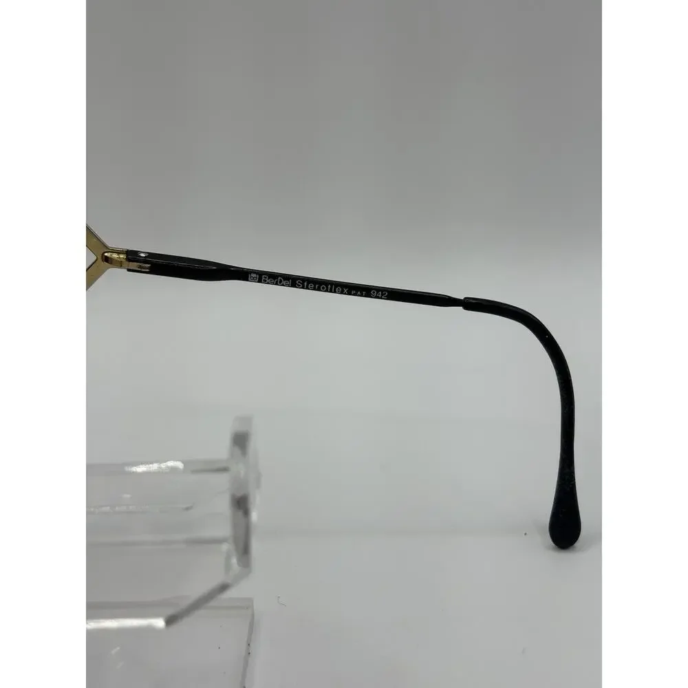 BerDel Oversized Sunglasses Black Gold Gradient Women Italy